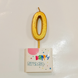 เทียนเลข 0 สีทอง