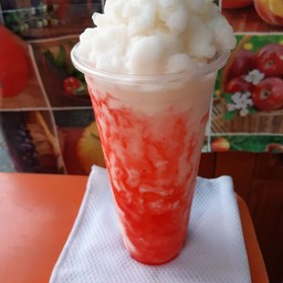 นมสดปั่น สตรอเบอรี่ 59฿แก้วกลาง