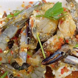 ยำปูม้า+กุ้งสด