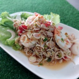 ยำตะไคร้กุ้งสด