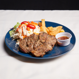 สเต็กหมูนุ่มพริกไทยดำ