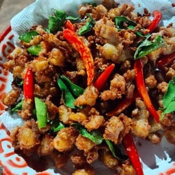 เอ็นไก่ทอด กับข้าว