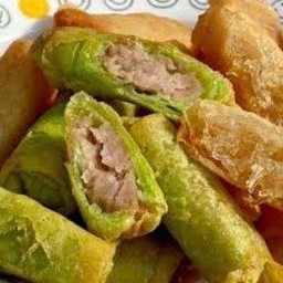 ปอเปี๊ยะทอด(วุ้นเส้น8,เผือก2) 10 ชิ้น