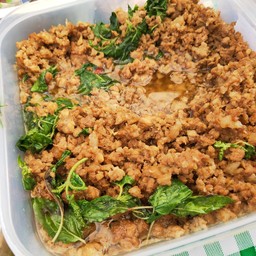 ข้าวผัดกะเพราหมูสับ(มีพริก)