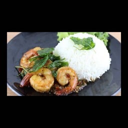 ข้าวกะเพรากุ้ง