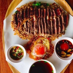 เซ็ทกะเพราเนื้อหน้า Ribeye steak Aus. (250 g)