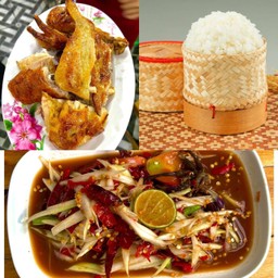 ชุดสุดคุ้ม ไก่ย่างครึ่งตัว+ส้มตำ+ข้าว1ห่อ