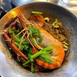 กุ้งอบวุ้นเส้นเจ้อ้อมรางน้ำ