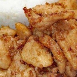 Fried Chicken With Garlic Pepper On Rice