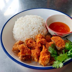 ข้าวไก่กรอบ - บาบีคิว