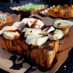 ปังโทสต์ช็อคโกแลต+กล้วยหอม