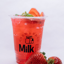 Fresh strawberry soda