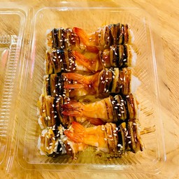 ซูชิกุ้งย่างไฟ 10 คำ Grilled Shrimp Sushi