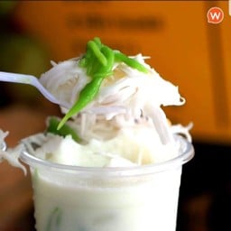 มะพร้าวปั่นนมสดทรงเครื่อง ปังปิ้ง ปังเย็น ตลาดแกรนด์