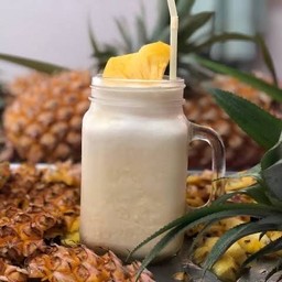 สับปะรด นมสด (ไม่น้ำผึ้ง)