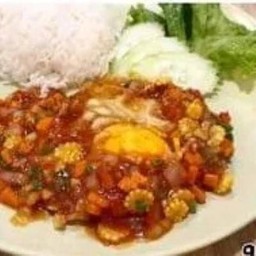 ข้าวไข่ระเบิด (มังสวิรัติ)