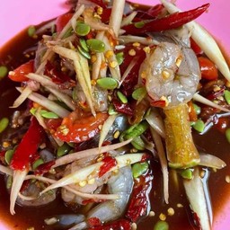 ตำปลาร้ากุ้งสด