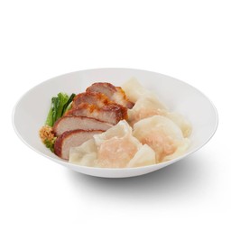 เกี๊ยวกุ้งน้ำ+เป็ดย่าง+หมูแดง