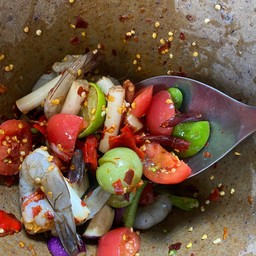 ตำไหลบัวกุ้งสด