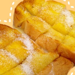 ขนมปังหัวกะโหลกปิ้ง เนยน้ำตาล 2แผ่น