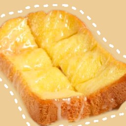 ขนมปังหัวกะโหลกปิ้ง เนยนม 2แผ่น