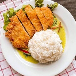 ข้าวหมูทอดทงคัตสึ ข้าวไก่ทอด หมูเทอริยากิ ครัวอาม่า