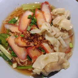 บะหมี่เกี๊ยว 2 ก้อน หมูแดง