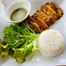ข้าว+ไก่ย่างกอและ