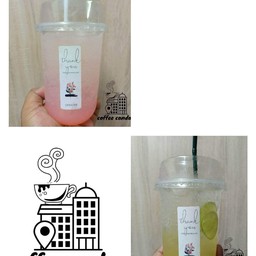 set 2 แก้ว ลิ้นจี่โซดา น้ำผึ้งมะนาวโซดา