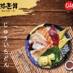 04. กุ้งซูชิ,ทาโกะ,ฮามาจิ,แซลม่อน,ฮานะอากะมิ,ไข่หวาน,ซาบะ
