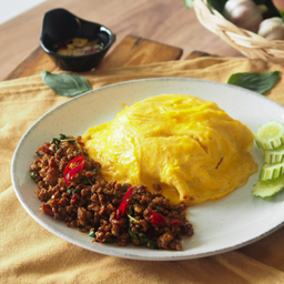 ไข่ข้น กะเพราหมูสับ