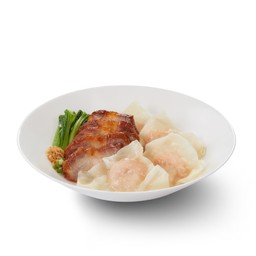 เกี๊ยวกุ้งน้ำ+หมูแดง