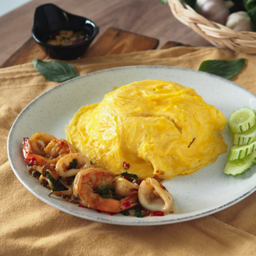 ไข่ข้น กะเพราทะเลรวม