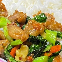 คะน้าราดข้าว (กรุณาระบุเนื้อสัตว์)