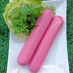 ไส้กรอกนมชมพู ทอด