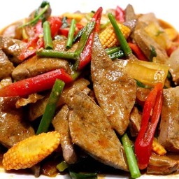 ตับหมูผัดพริกเผา