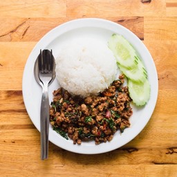 ข้าวกระเพราหมูสับ