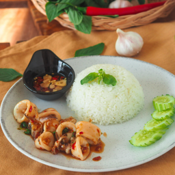 โคตรกะเพราปลาหมึก