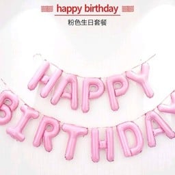 ลูกโป่งฟอยล์ตัวอักษร สีชมพู