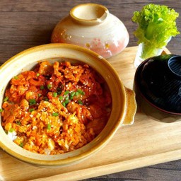 ข้าวผัดหมูกิมจิไข่ข้น