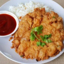 ข้าวไข่เจียวไก่สับ