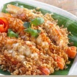 กุ้งแม่น้ำทอดกะเทียม