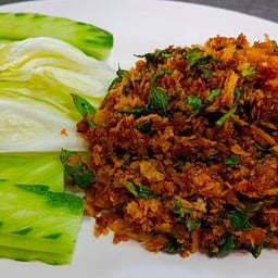 ปลาดุกฟูผัดพริกขิง