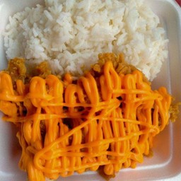 ข้าวไก่ทอดราดชีส