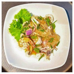 ลาบวุ้นเส้นทะเลรวม (ทะเลรวม-กุ้ง-ปลาหมึก)