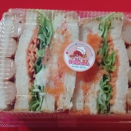 แซนวิชเกาหลี ปูอัด+ไส้กรอก