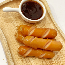 ไส้กรอกไก่ทอด(หนังกรอบ)+น้ำจิ้ม