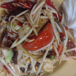 ตำลาวหมูกรอบตกครก