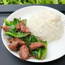 ข้าวผัดคะน้าหมูทอด