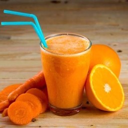 น้ำแครอทผสมน้ำส้ม 100%